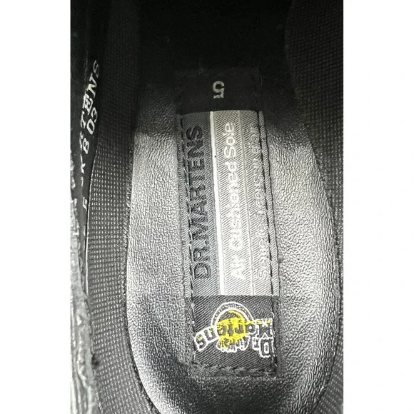 Dr Martens Black Leather Air Cushioned Sole Oxford Shoes Size 5 Chunky Y2K - Picture 5 of 12